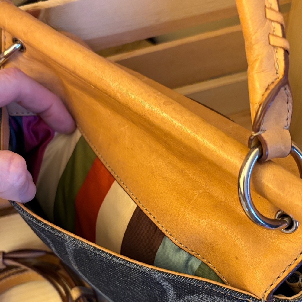 ✨ Coach Denim Willis Turnlock Crossbody | Legacy Lining | Rare - Picture 3 of 7